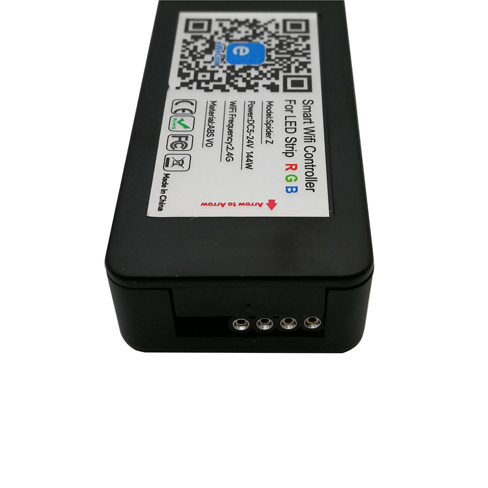 DC5-24V WIFI RGB Smart APP Controller With 24 Keys IR Remote For RGB LED Strip, Work with Amazon Alexa